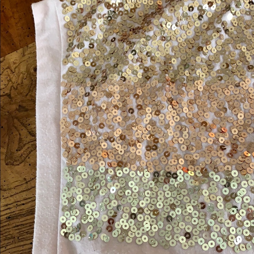Light Pink, Gold, Rose gold and Bronze Sequin Top